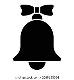 Vector Cow Bell Glyph Icon Design
