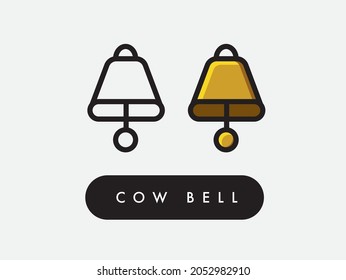 Vector Cow Bell Notification Icon Illustration