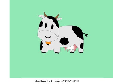 Vector of cow cartoon.
