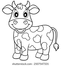 Vector cow design illustration of on white background. 