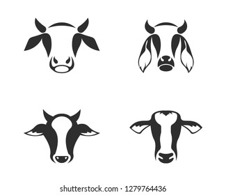 Vector of cow design on white background. Vector illustration. Farm Animals. - Vector