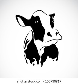 Vector of a cow design on white background, Animal Farm. Easy editable layered vector illustration.