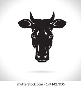 vector of an cow head design isolated on the white background. cow head Logo.