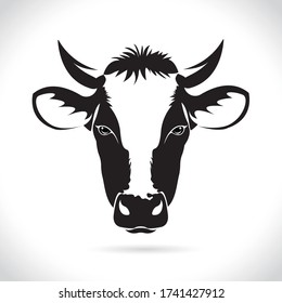 vector of an cow head design isolated on the white background. cow head Logo.