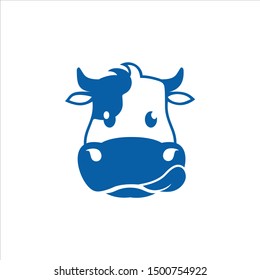 Vector of cow head design logo