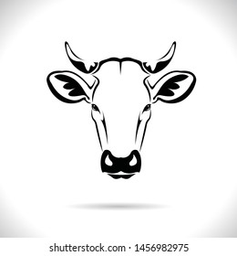 Vector of a cow head design on white background. Farm Animal.  