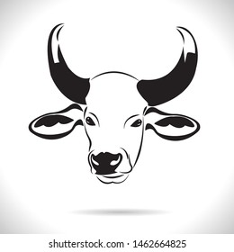 Vector of a cow head design on white background. Farm Animal.  
