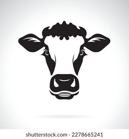 Vector of cow head design on white background. Easy editable layered vector illustration. Farm Animals.