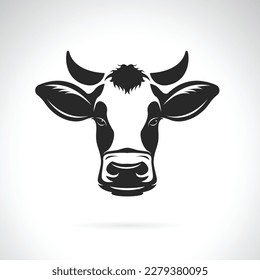 Vector of cow head design on white background. Easy editable layered vector illustration. Farm Animals.