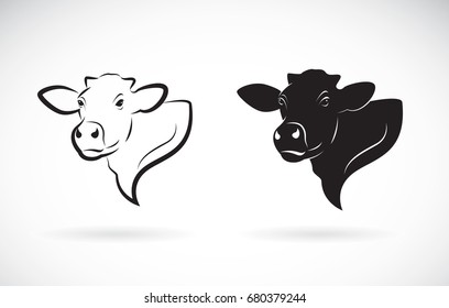 Vector of cow head design on white background. Farm Animal.