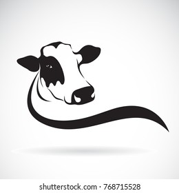 Vector of a cow head design on white background. Farm Animal.