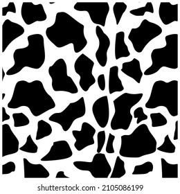 Vector Cow hide Pattern Color is Black and White for Commercial Use