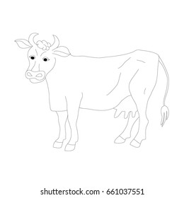 vector of cow outline