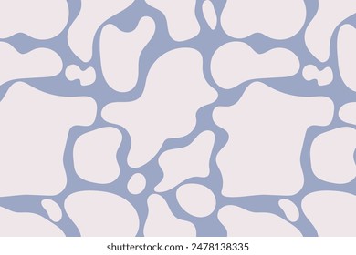 Vector cow print seamless pattern rganic shapes repeat background