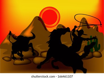Vector cowboy.