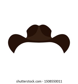 Vector cowboy brown leather illustration symbol