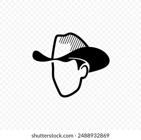 Vektorgrafik Cowboy im Hut