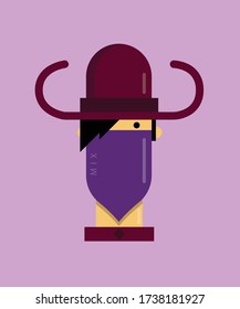 icono de ilustración de vectores cowboy