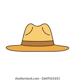 Vector sombrero de vaquero aislado en blanco