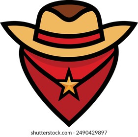 Vector Cowboy Hat on White Background