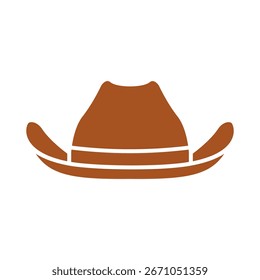 Vektor Cowboy Hut auf weißem Hintergrund
