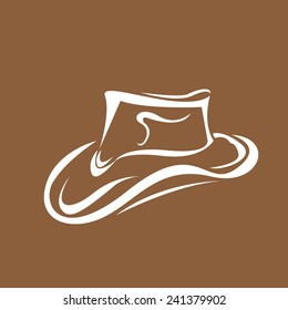 vector cowboy hat silhouette