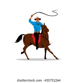 Vector Cowboy Horse Cartoon Illustration Horse Stock Vector (Royalty ...