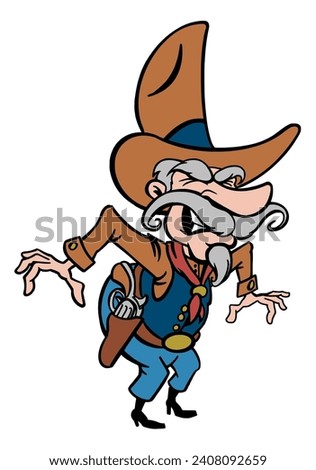 Vector Cowboy Ready to Duel