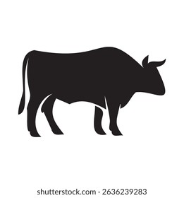 vector cowsilhouette, silhouette of cow