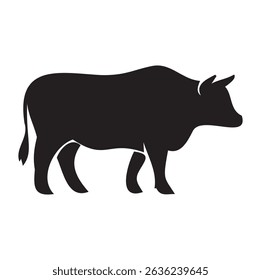 vector cowsilhouette, silhouette of cow