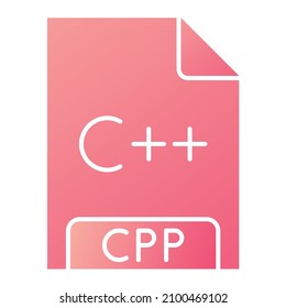 Vector CPP Glyph Gradient Icon Design
