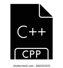 Vector CPP Glyph Icon Design
