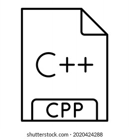 Vector CPP Outline Icon Design
