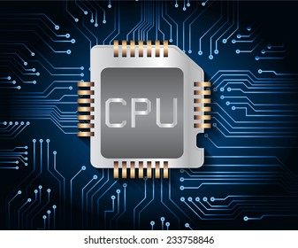 vector cpu computer technology, electronic concept. circuit board