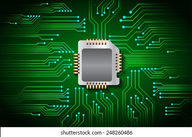 vector cpu computer technology, electronic concept. circuit board