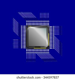 vector cpu computer technology, electronic concept. 