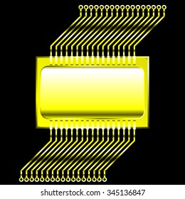 vector cpu computer technology, electronic concept. 