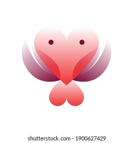 Vector crab in gradient style