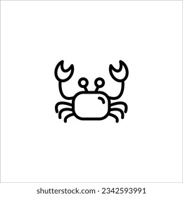 Vector of Crab Icon. Crab Logo. Isolated on White Background. 