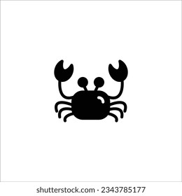 Vector of Crab Icon. Crab Logo. Isolated on White Background. 