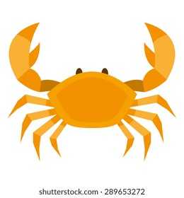 Vector Crab Illustration Isolated On White Background