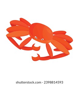 Vector crab vector isolated icon. emoji illustration. crab vector emoticon