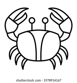  Vector Crab Outline Icon Design
