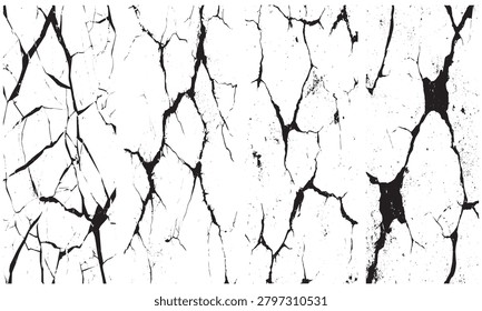 Vector Cracked Concrete Surface Texture