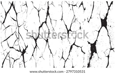 Vector Cracked Concrete Surface Texture