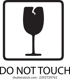 Vector cracked glass sign symbol on goods