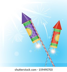 vector crackers background illustration design