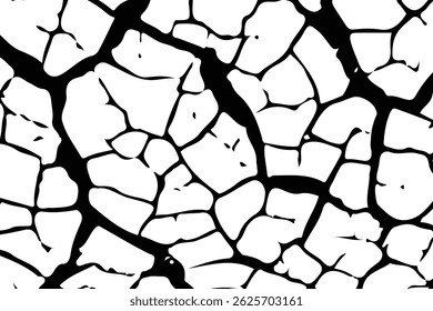 Vector cracks, breaks on land surface from earthquake. old wall background crack vector, grunge texture. cracked white paint on a white background. 