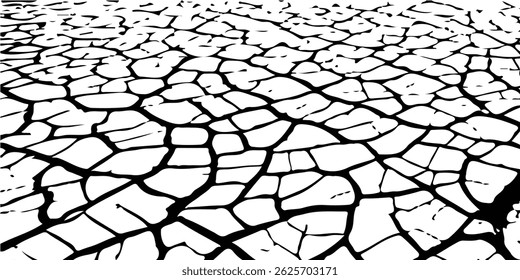 Vector cracks, breaks on land surface from earthquake. old wall background crack vector, grunge texture. cracked white paint on a white background. 