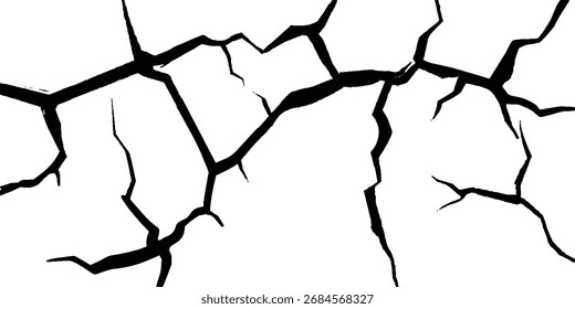 Vector the cracks concrete wall texture white and black. Grungy, grunge effect, grunge texture, dry land crack effect,	Grungy, grunge effect, grunge texture, dry land crack effect,